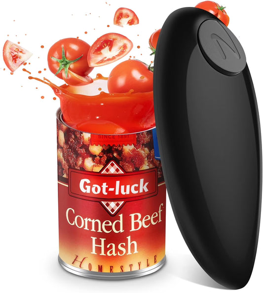 Electric Can Opener, One Touch Automatic Can Openers, Fit Different Can Sizes and Shape with No Sharp Edges, Best Kitchen Gadgets for Seniors, Arthritis, and Chef